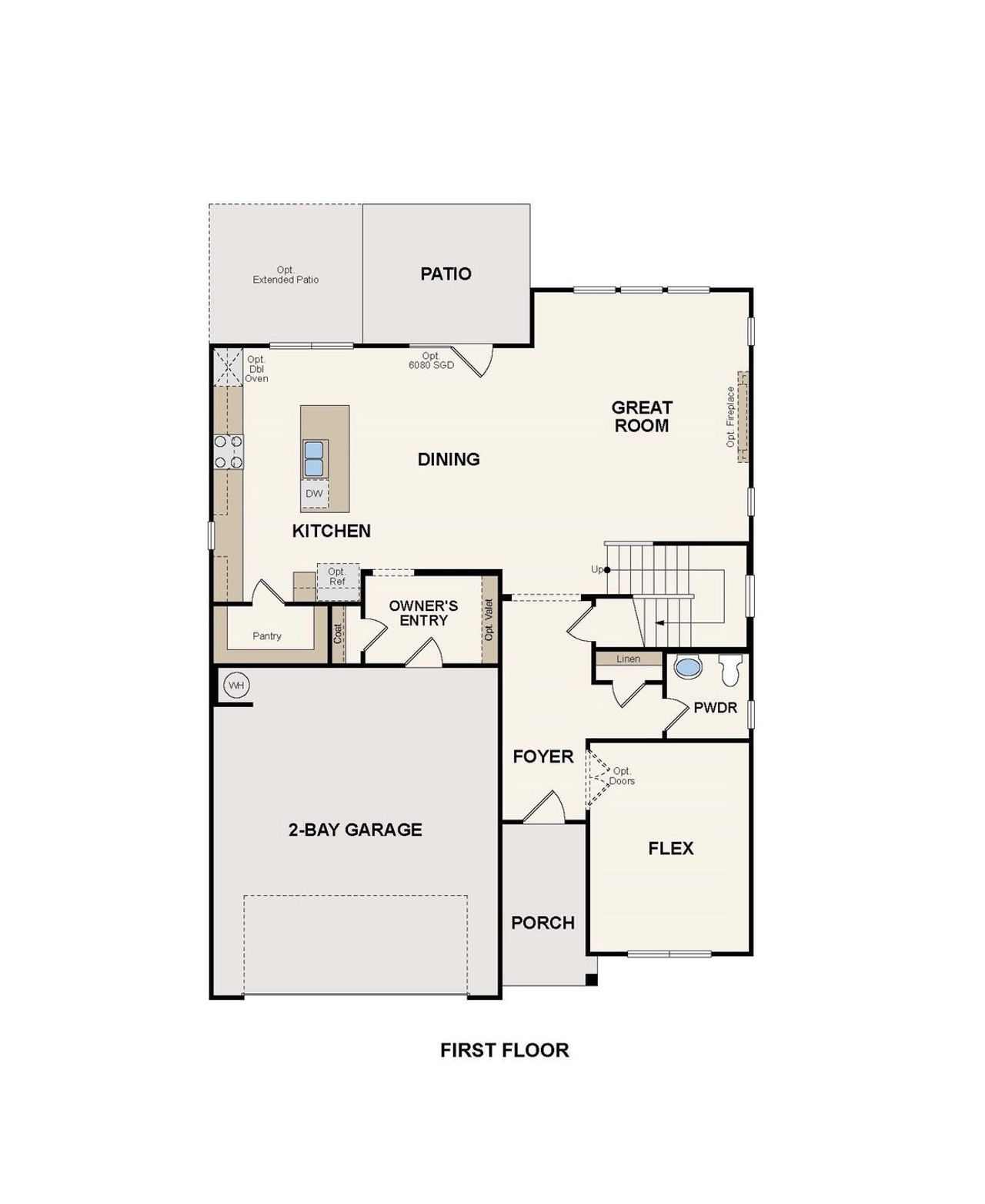 2D floor plan layout of this home in Running Creek, Locust, NC (Image 2).