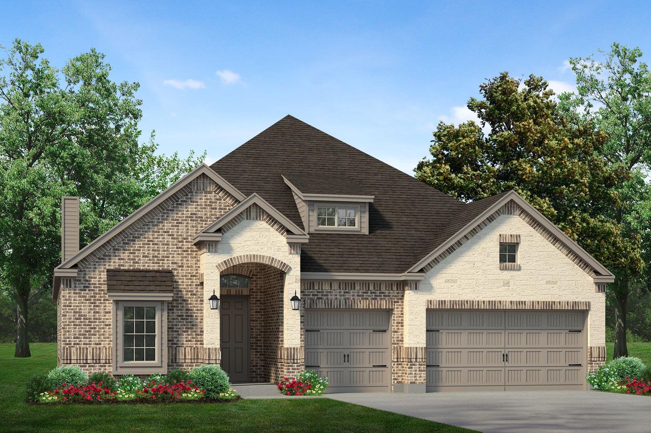 Representative exterior photo of a completed home built from the Cedarwood I by Sandlin Homes in Sheppard's Place, Waxahachie, TX (Image 2).