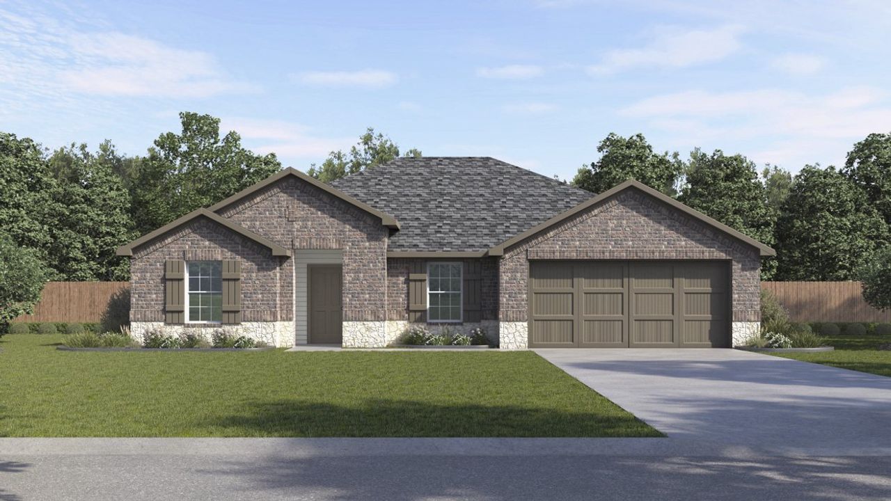 Representative exterior photo of a completed home built from the Boulder by D.R. Horton in Whitewing Trails, Princeton, TX (Image 2).