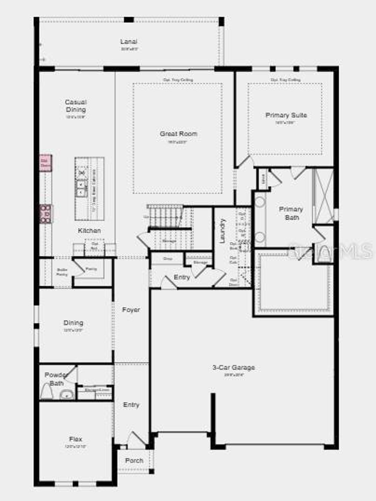2D floor plan layout of this home in Skye Ranch Community Group Page, Sarasota, FL (Image 2).