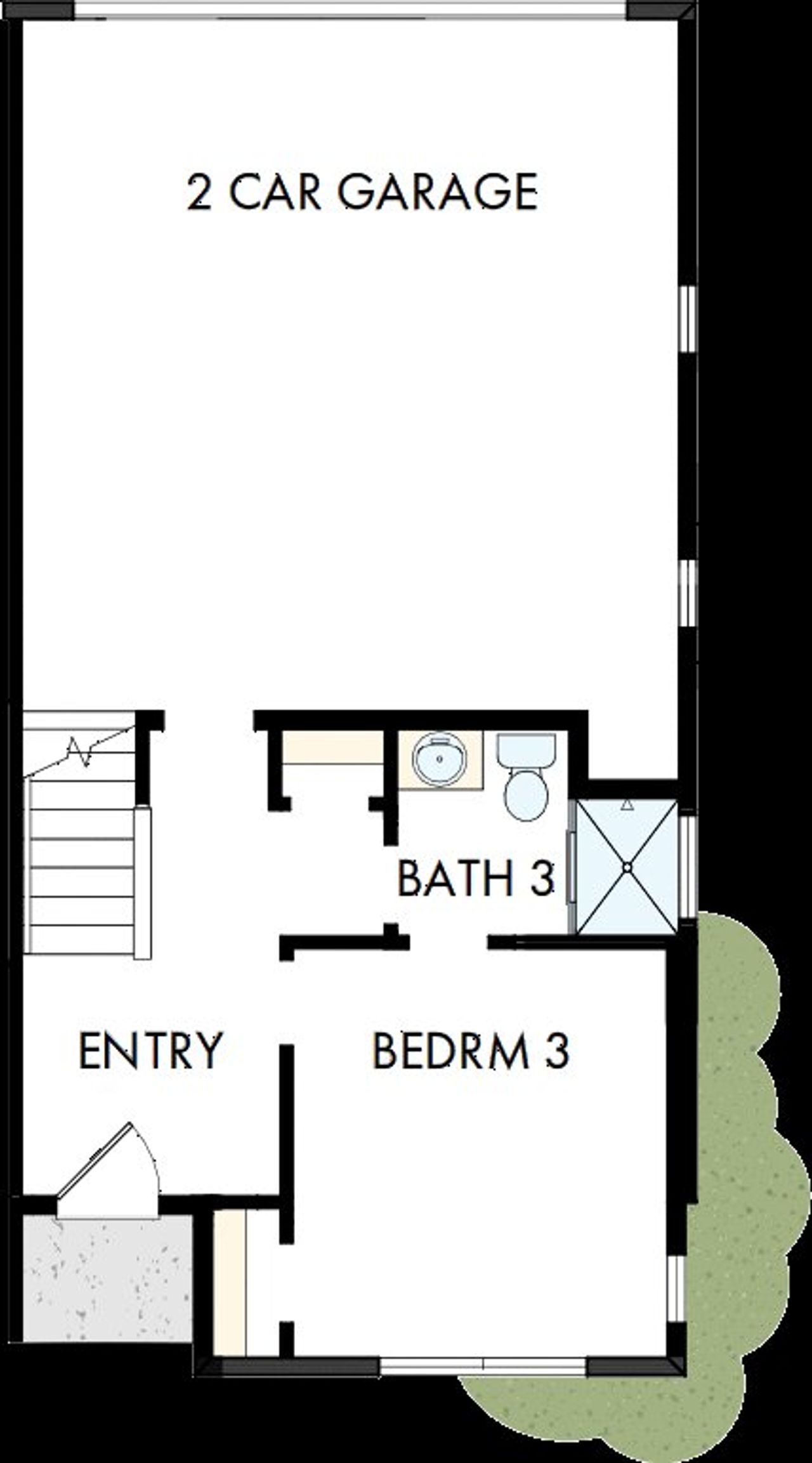 2D floor plan layout of this home in Central Living at Craig, Charlotte, NC (Image 2).