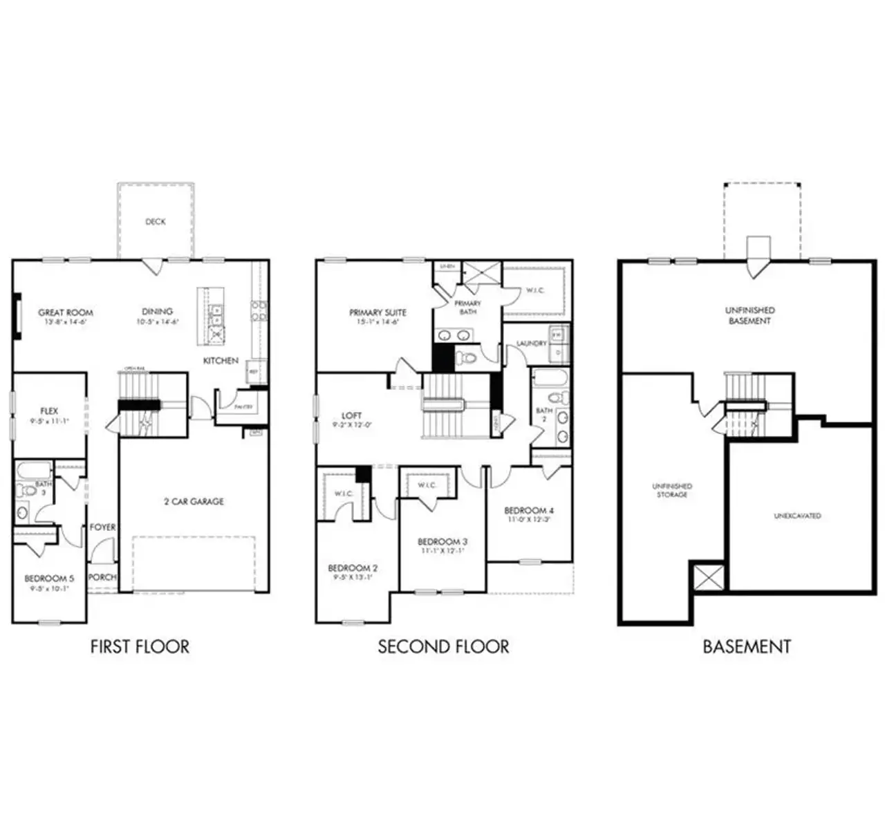 2D floor plan layout of this home in Preserve at Mountain Creek, Pendergrass, GA (Image 2). 2D floor plan layout of this home in Preserve at Mountain Creek, Pendergrass, GA (Image 2).