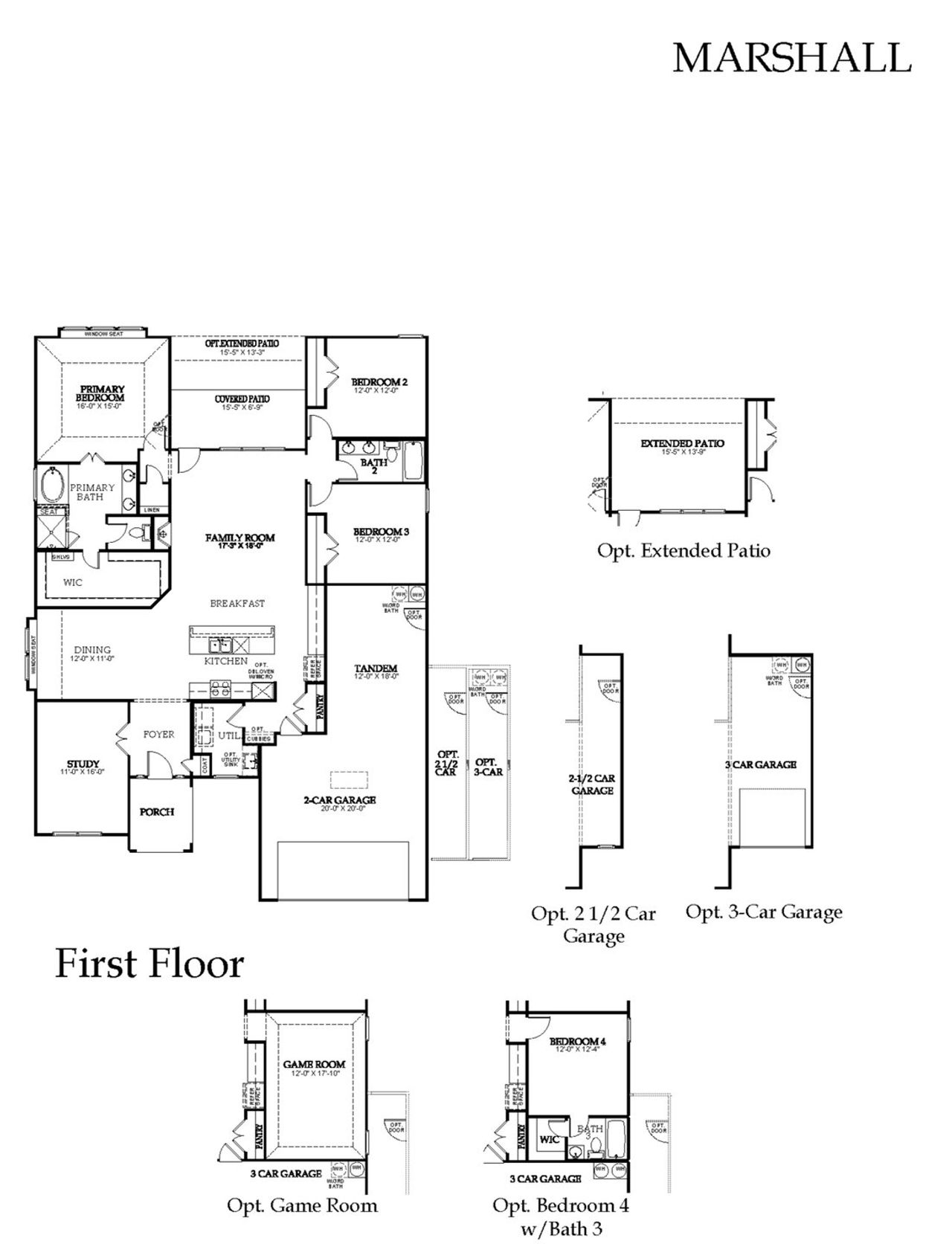 2D floor plan layout of this home in Providence Cove, McKinney, TX (Image 2).