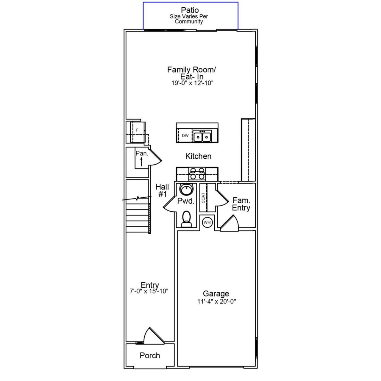 2D floor plan layout of this home in Edwards Station, Taylors, SC (Image 2).