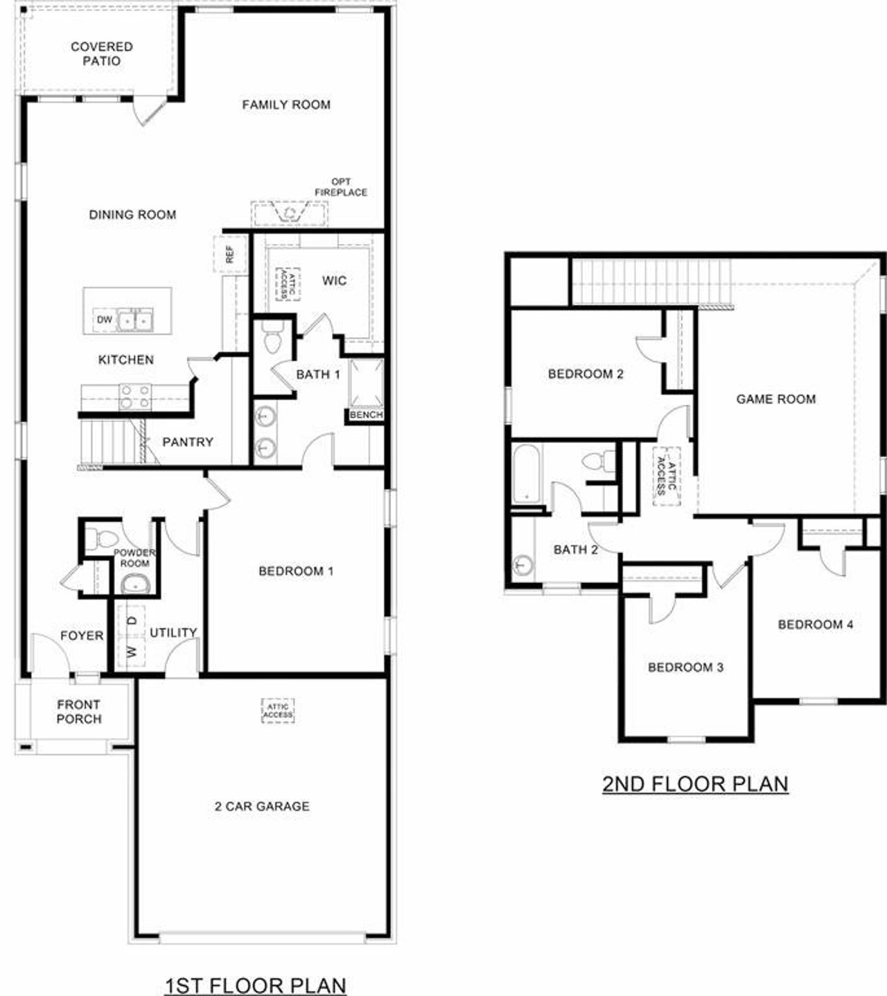 2D floor plan layout of this home in Winchester Crossing, Princeton, TX (Image 2).