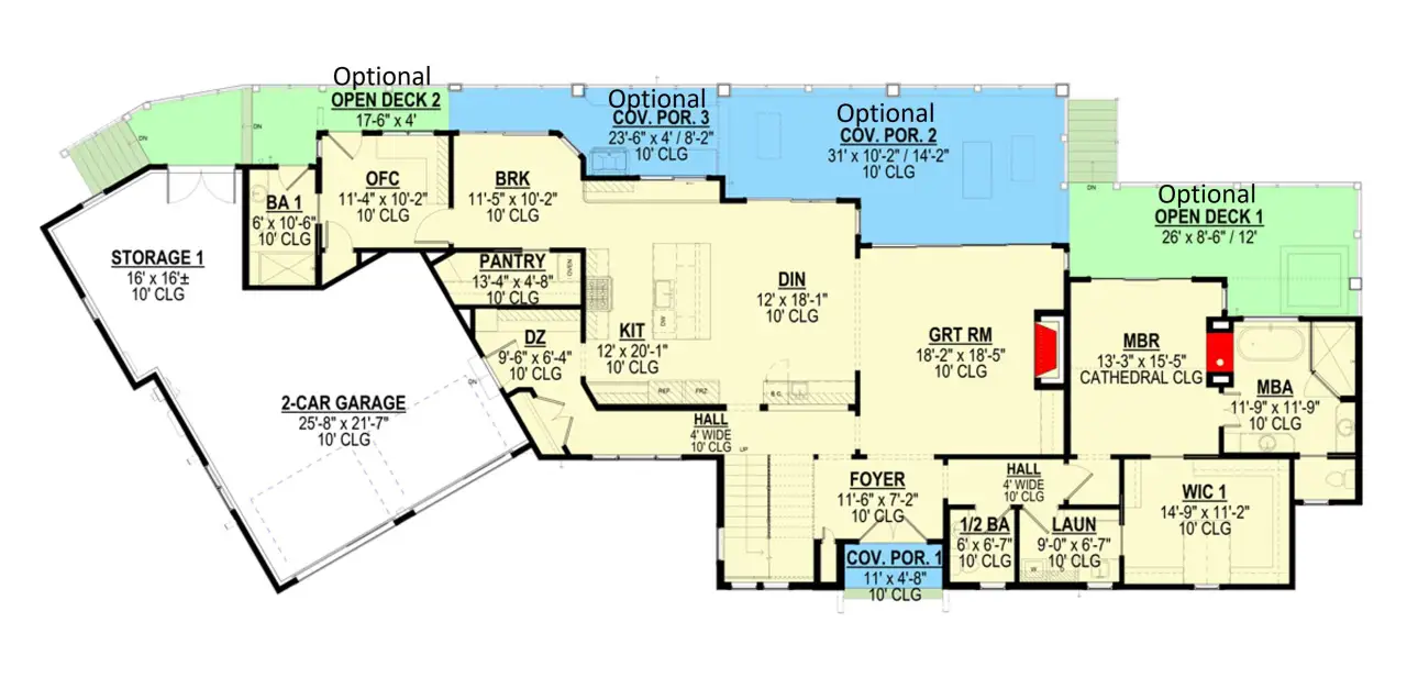 2D floor plan layout for the The Franklin by Remington Custom Homes in Woodland Meadows, Fort Worth, TX (Image 2). 2D floor plan layout for the The Franklin by Remington Custom Homes in Woodland Meadows, Fort Worth, TX (Image 2).