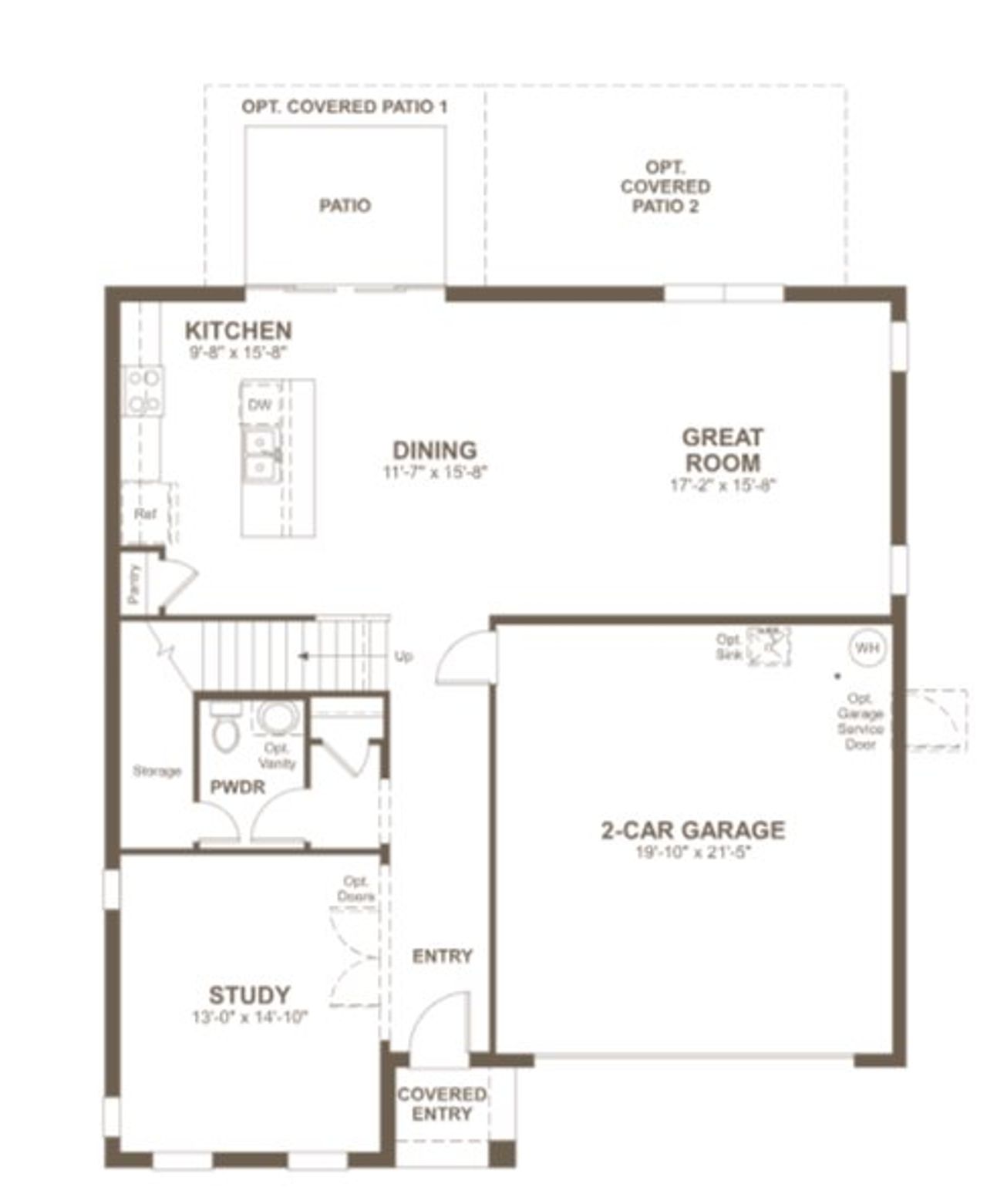 2D floor plan layout of this home in Seasons at Eden Hills, Lake Alfred, FL (Image 2).