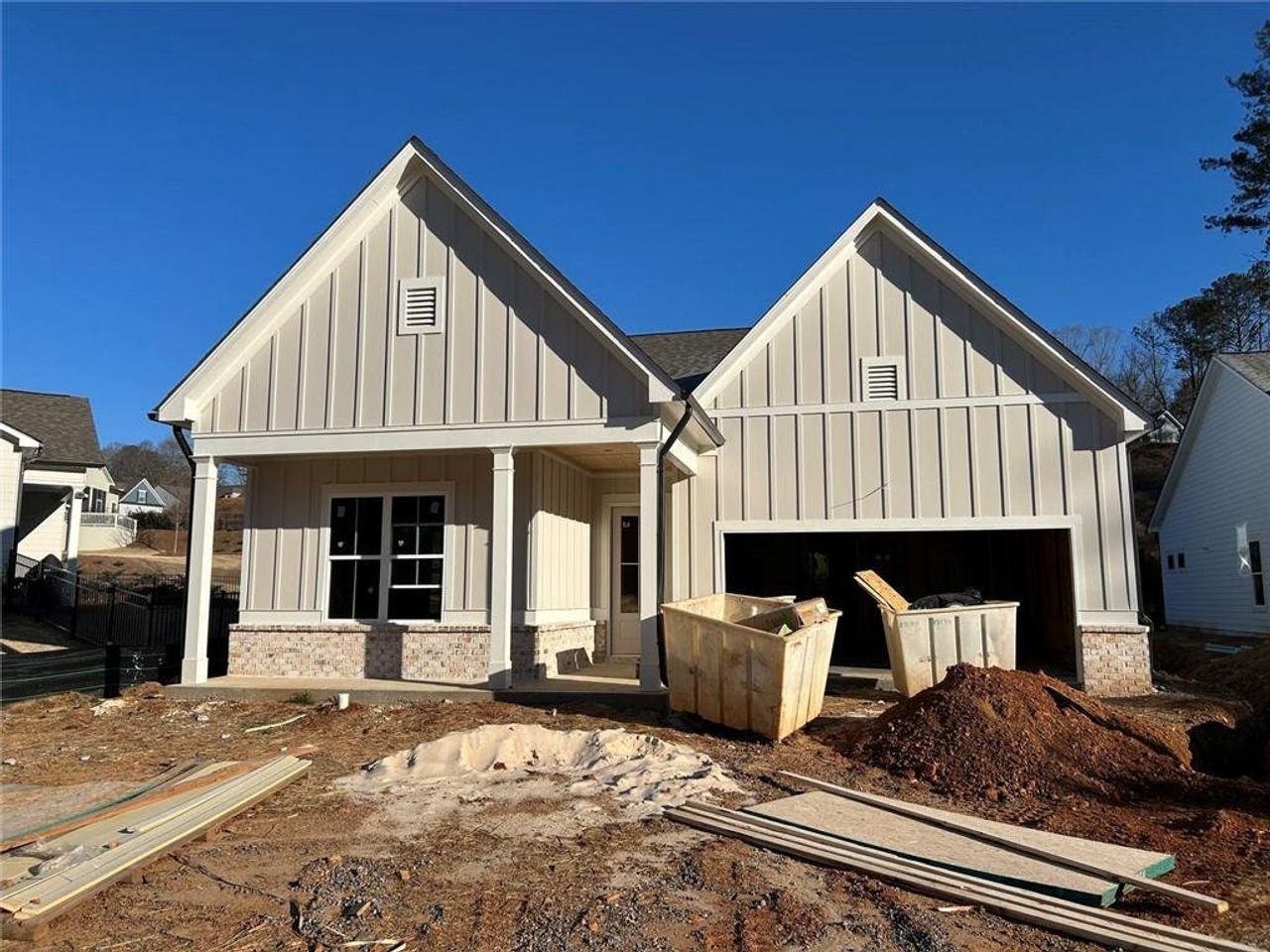 In-progress construction of a new home in Cooks Farm, Woodstock, GA (Image 2).