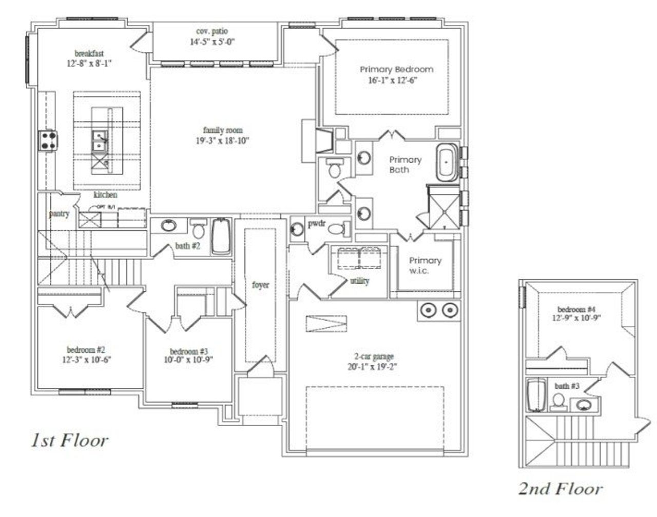 2D floor plan layout of this home in Lake Forest, Woodway, TX (Image 2).