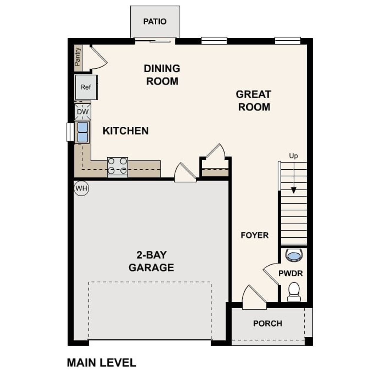 2D floor plan layout for the Lynford II by Century Complete in Scenic Terrace, Haines City, FL (Image 2).
