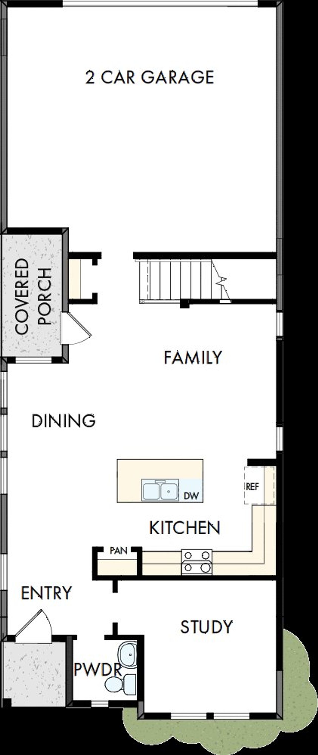 2D floor plan layout of this home in Painted Tree Woodland West – Cottages, McKinney, TX (Image 2).