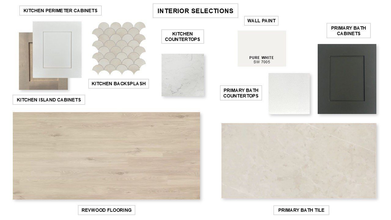 Sample of building materials used in homes in Reserve at Berry Bay, Wimauma (Image 2).