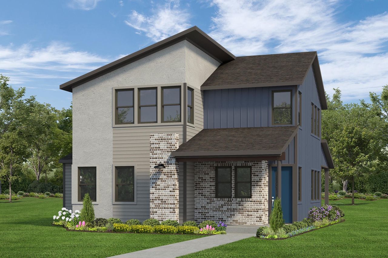 Representative exterior photo of a completed home built from the Aransas by Autograph Homes in Two Step Farm - Trio Collection, Montgomery, TX (Image 2).