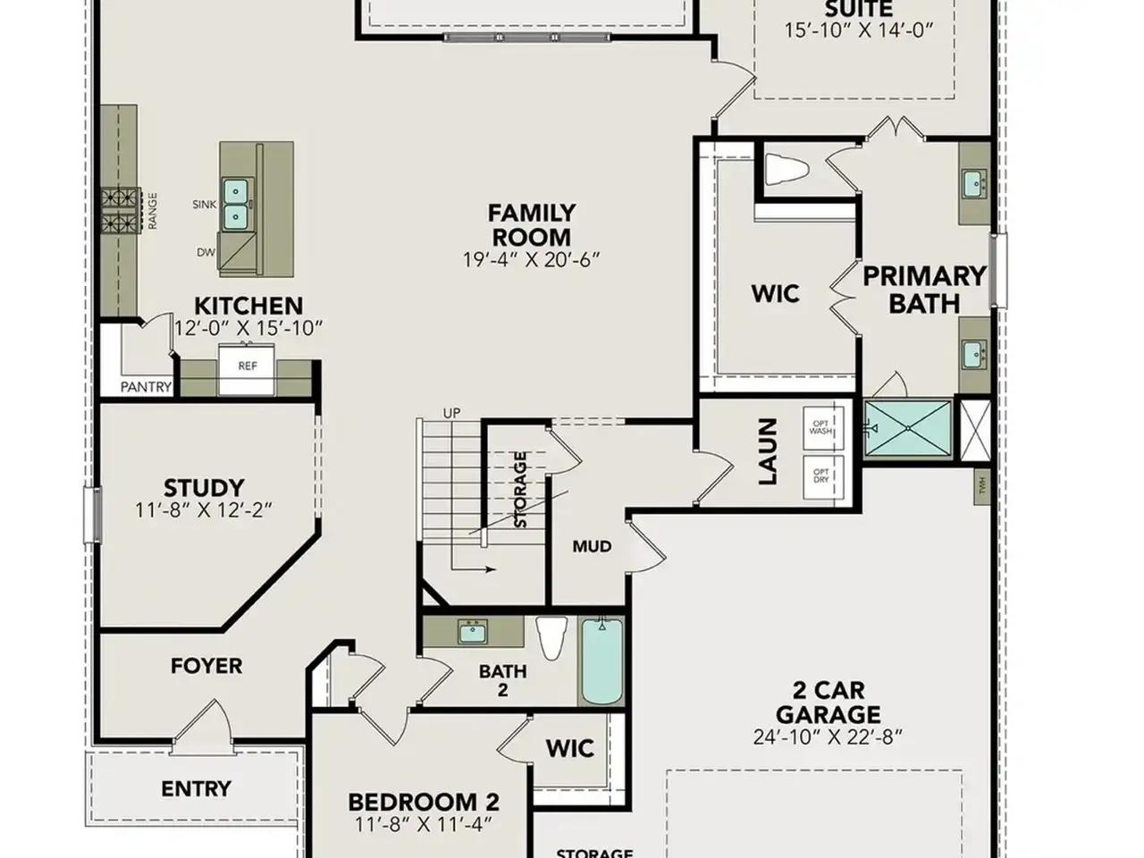 2D floor plan layout of this home in Ladera, San Antonio, TX (Image 2). 2D floor plan layout of this home in Ladera, San Antonio, TX (Image 2).