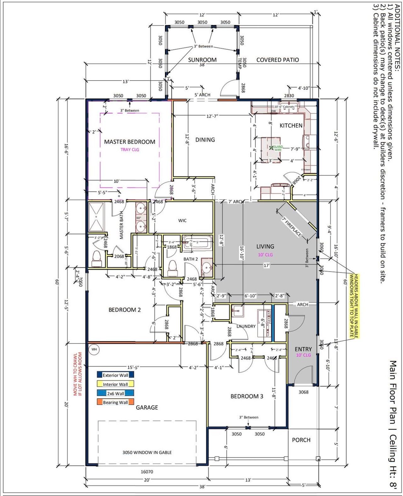 2D floor plan layout of this home in Huckleberry Cove, Chesnee, SC (Image 2).