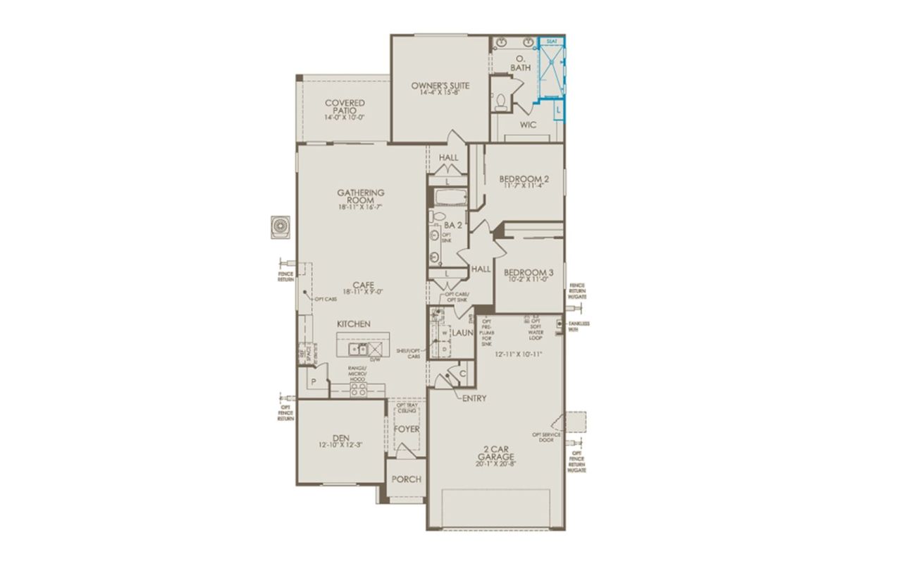 2D floor plan layout of this home in Artisan at Asante, Surprise, AZ (Image 2).