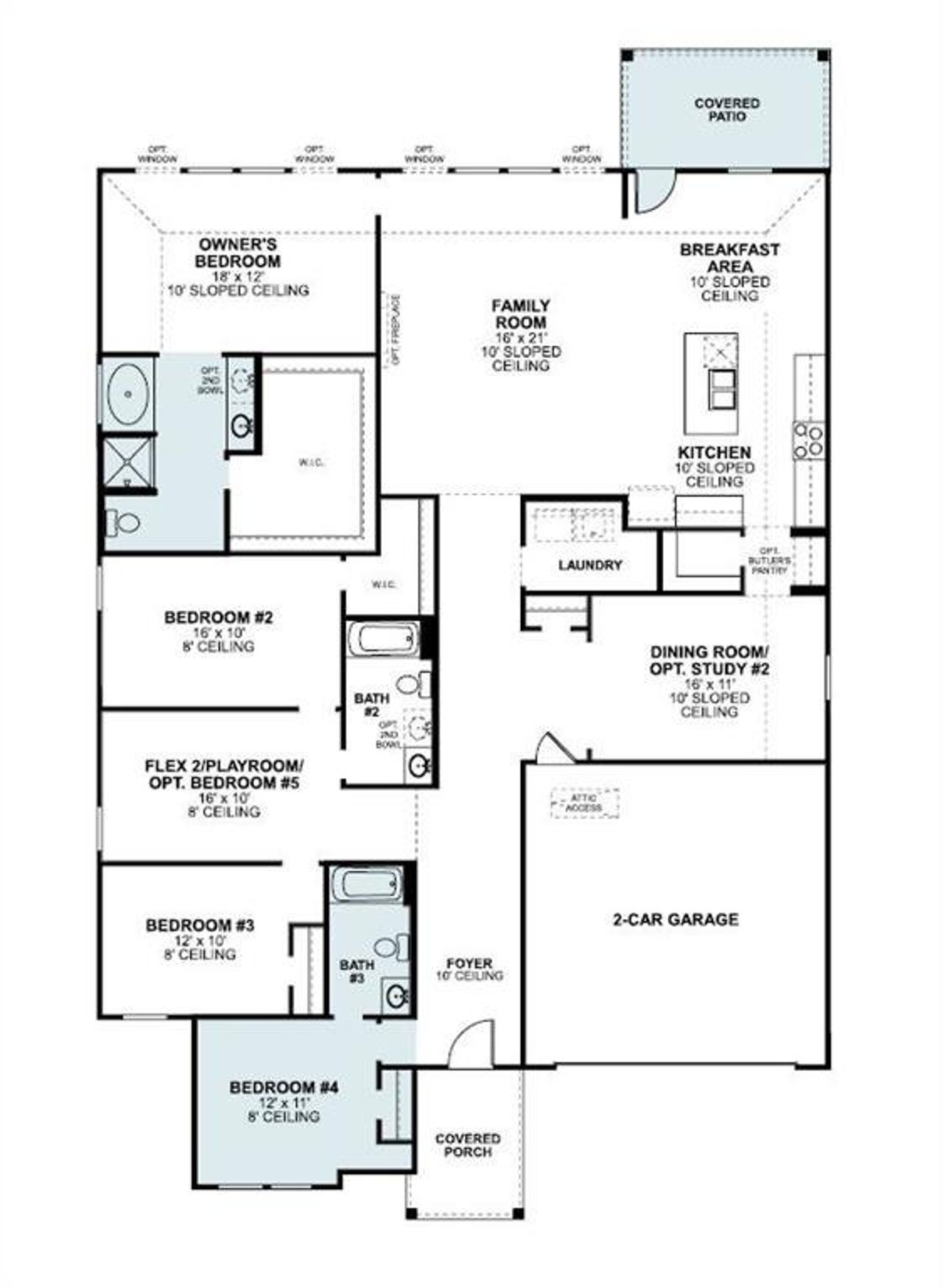 2D floor plan layout of this home in Kings Way, Denton, TX (Image 2). 2D floor plan layout of this home in Kings Way, Denton, TX (Image 2).