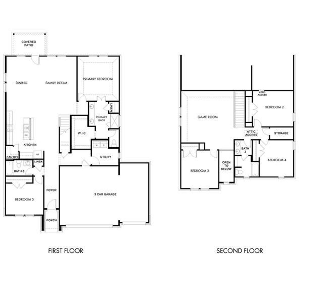 2D floor plan layout of this home in Parks at Foster Crossing - Premier Series, Anna, TX (Image 2).