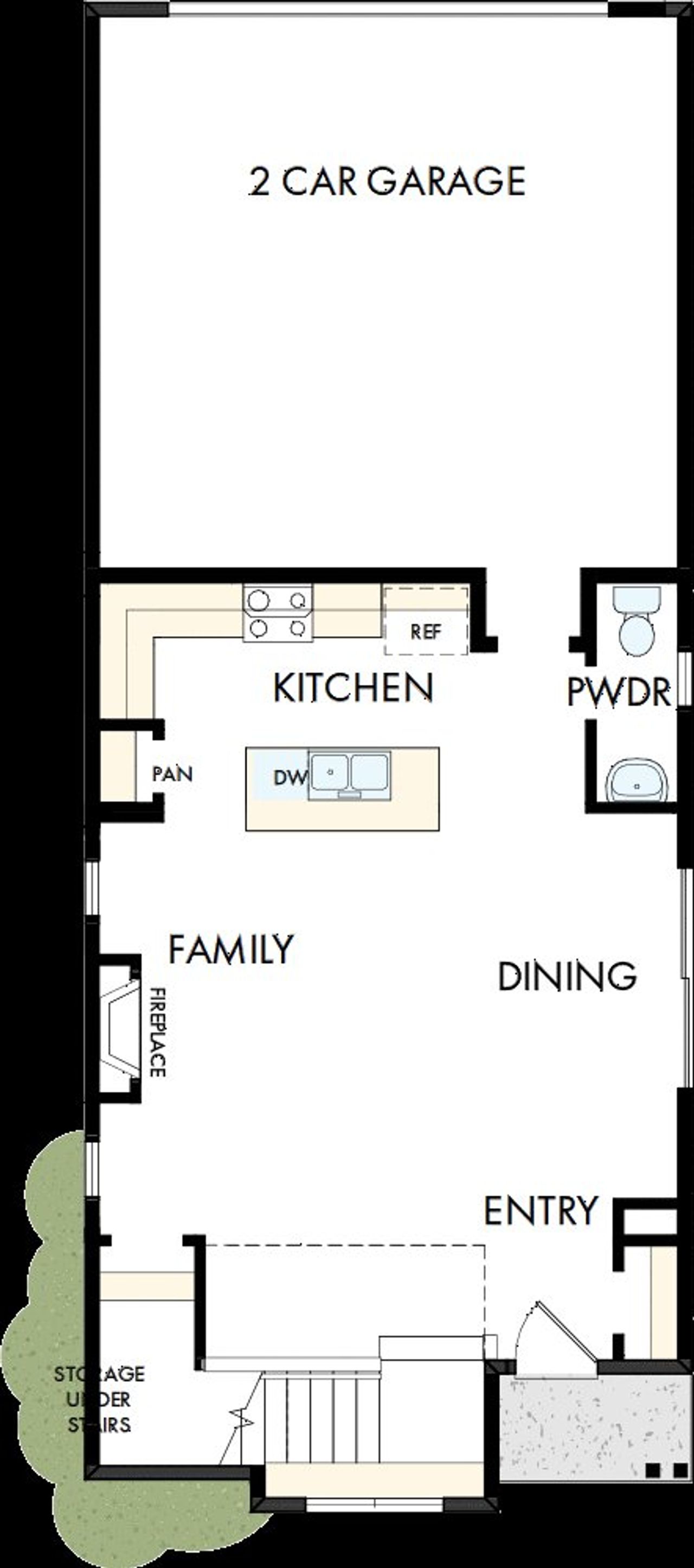 2D floor plan layout of this home in Revel Crossing at Wolf Ranch – The Ascent Collection, Colorado Springs, CO (Image 2).