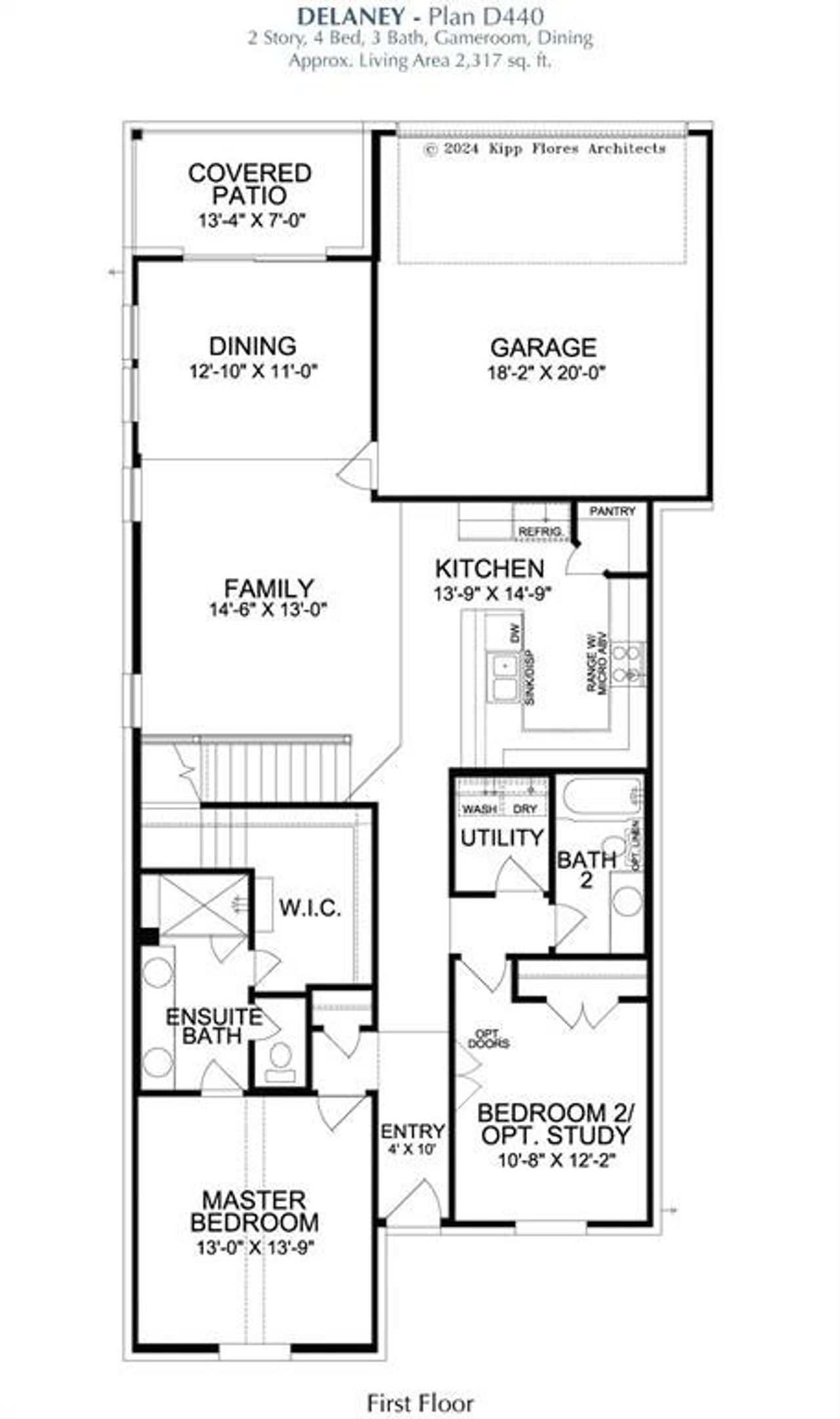 2D floor plan layout of this home in , Prosper, TX (Image 2).