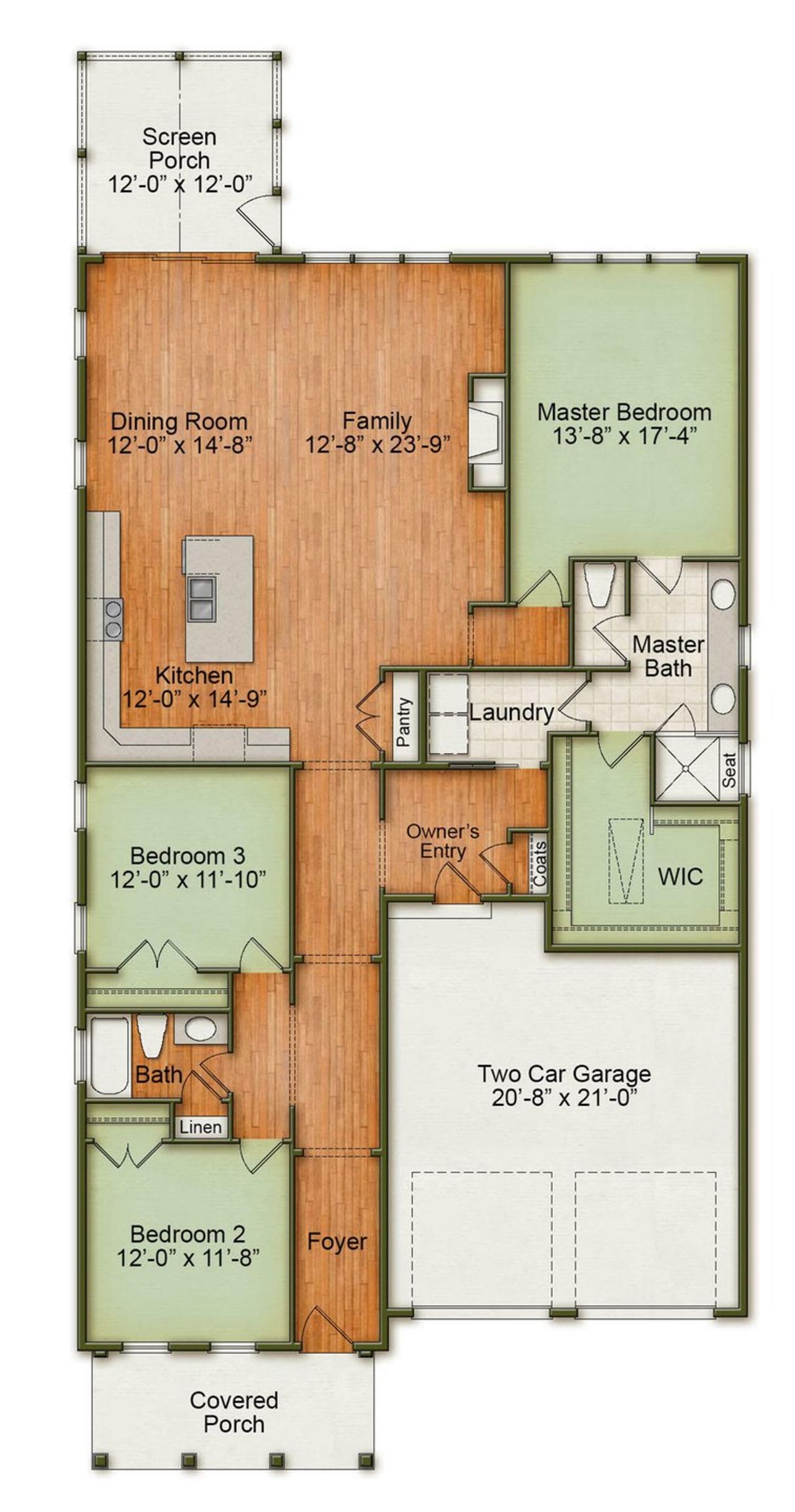 2D floor plan layout for the Cooper by Homes by Dickerson in Wendell Falls, Wendell, NC (Image 2). 2D floor plan layout for the Cooper by Homes by Dickerson in Wendell Falls, Wendell, NC (Image 2).