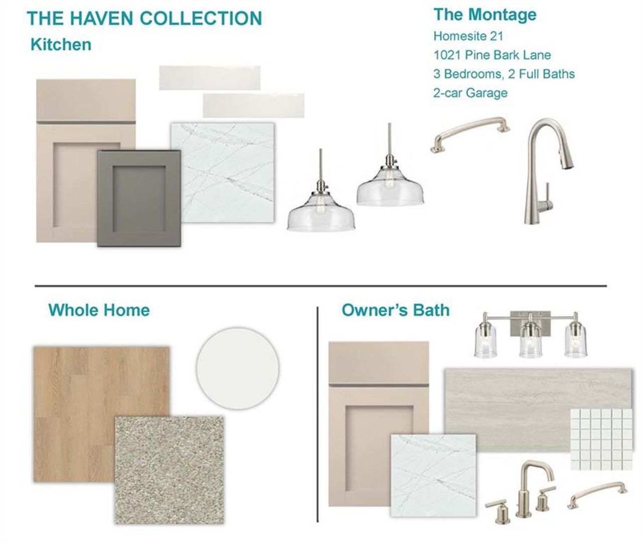 Sample of building materials used in homes in Crescent Pointe at Great Sky, Canton (Image 2).