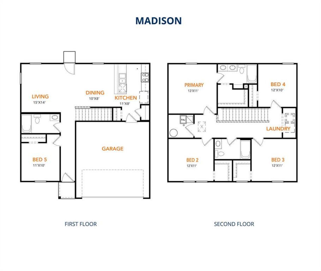 2D floor plan layout of this home in Courtland Place, Cleburne, TX (Image 2). 2D floor plan layout of this home in Courtland Place, Cleburne, TX (Image 2).