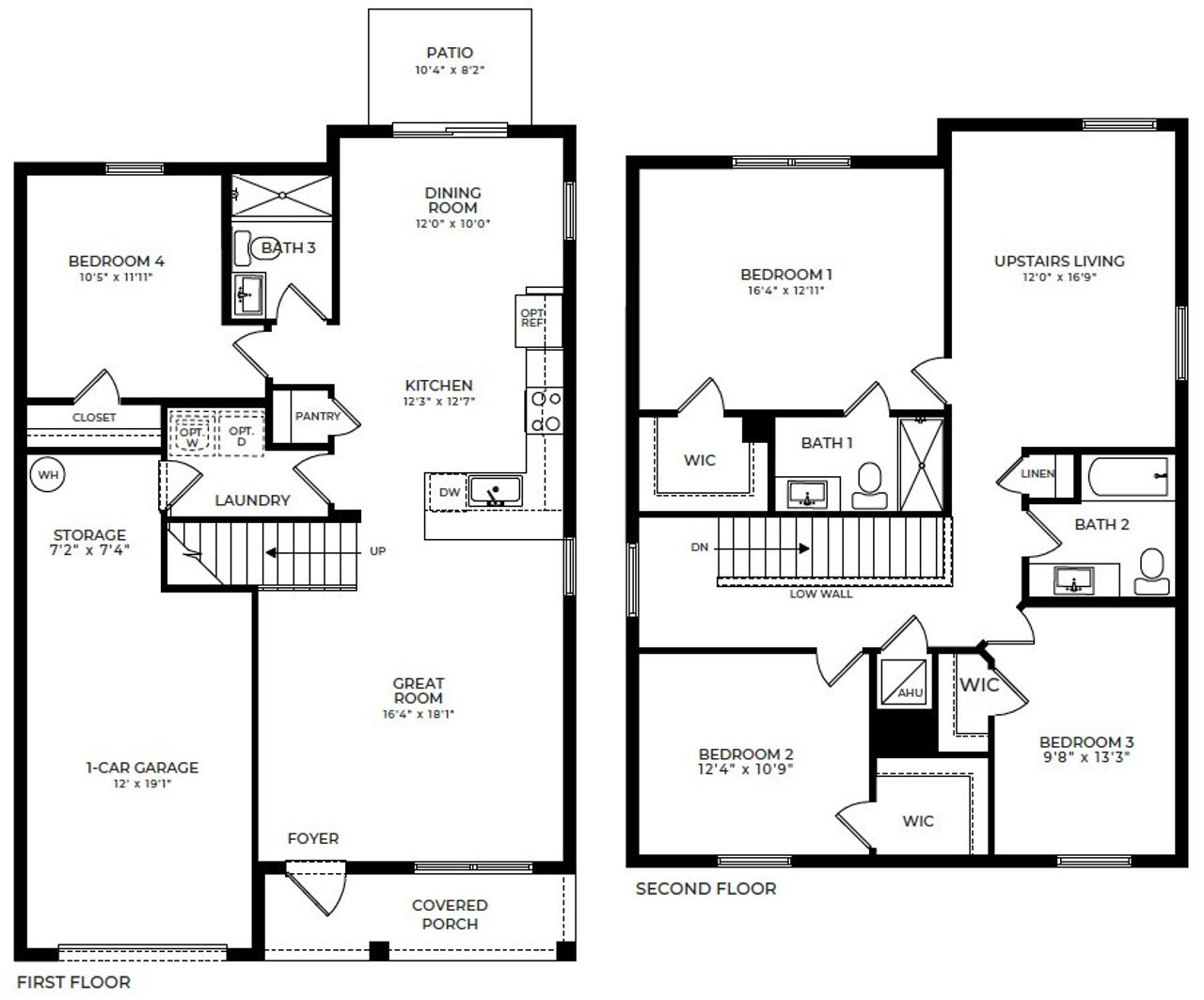 2D floor plan layout of this home in Baywood II, Florida City, FL (Image 2). 2D floor plan layout of this home in Baywood II, Florida City, FL (Image 2).
