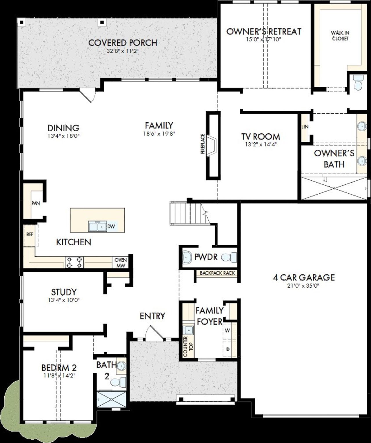 2D floor plan layout of this home in Whyburn Manor Series, Flower Mound, TX (Image 2). 2D floor plan layout of this home in Whyburn Manor Series, Flower Mound, TX (Image 2).