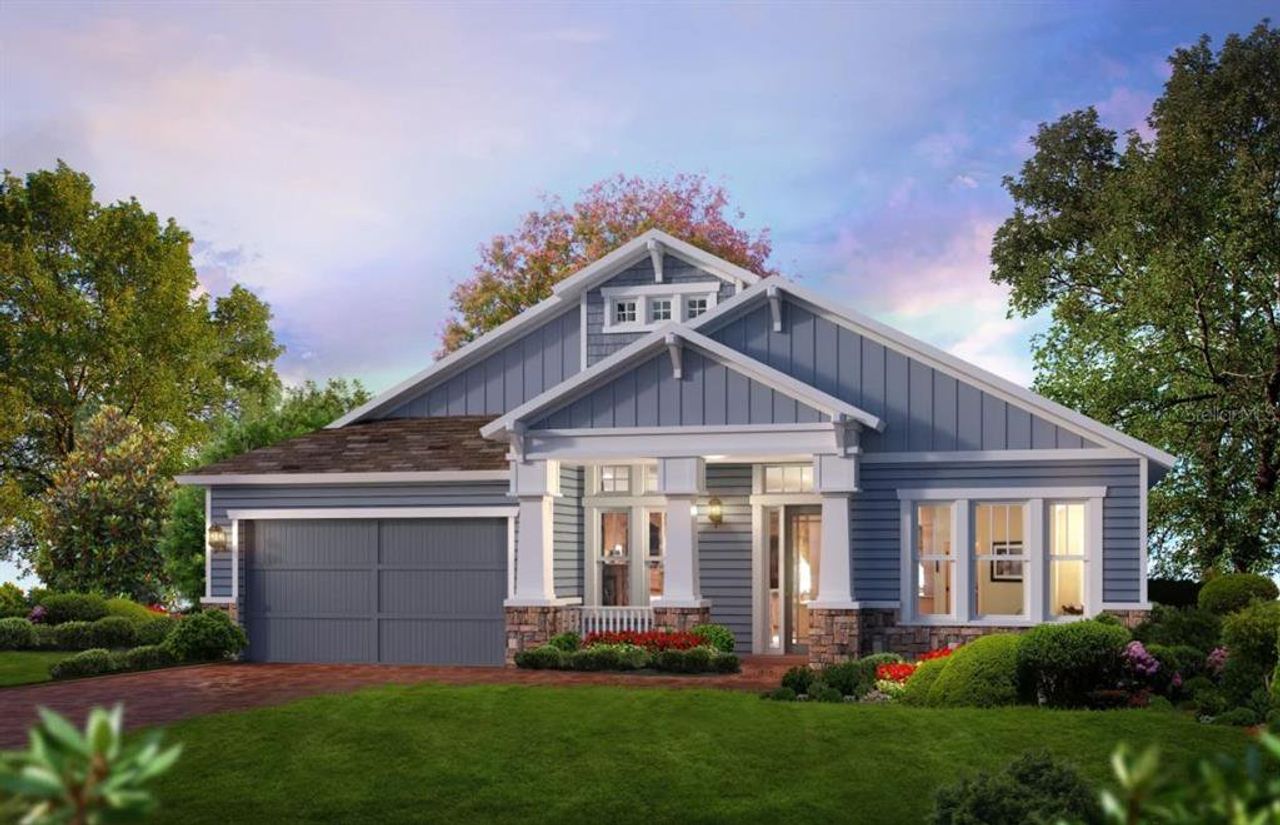 Front exterior of a new home in Oakmont, Gainesville, FL, highlighting curb appeal (Image 2).