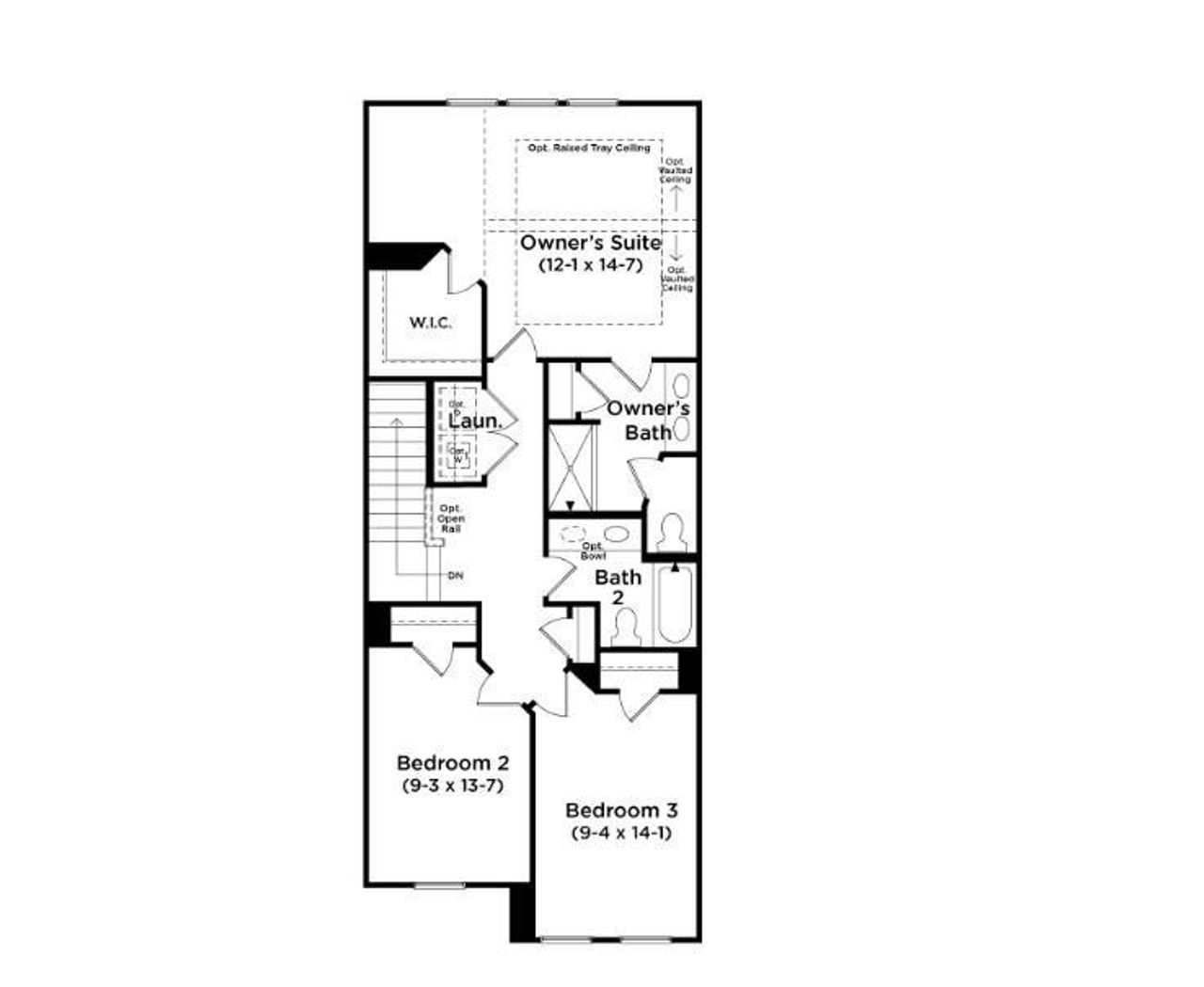 2D floor plan layout of this home in Clayton Crossing, Arden, NC (Image 2).