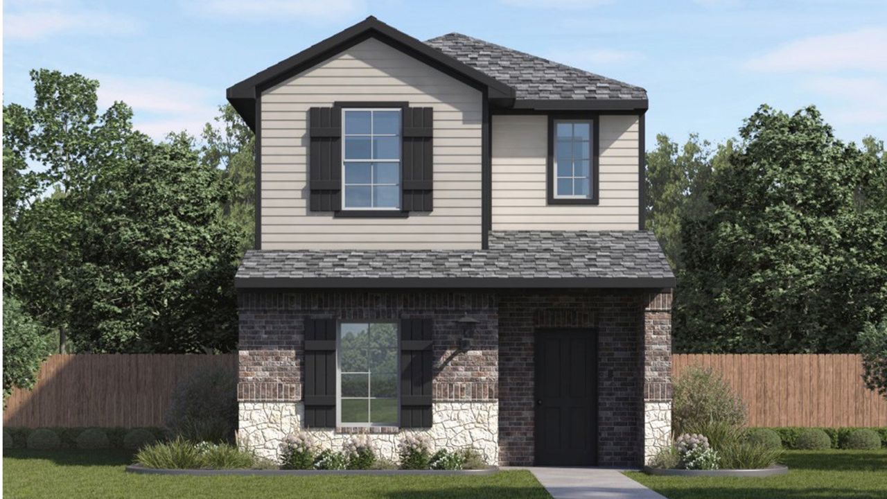Representative exterior photo of a completed home built from the Anaheim by D.R. Horton in California Meadows, Arlington, TX (Image 2). Representative exterior photo of a completed home built from the Anaheim by D.R. Horton in California Meadows, Arlington, TX (Image 2).