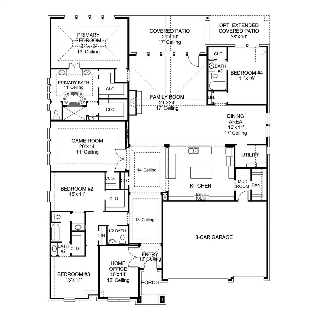 2D floor plan layout of this home in The Woodlands Hills, Willis, TX (Image 2). 2D floor plan layout of this home in The Woodlands Hills, Willis, TX (Image 2).