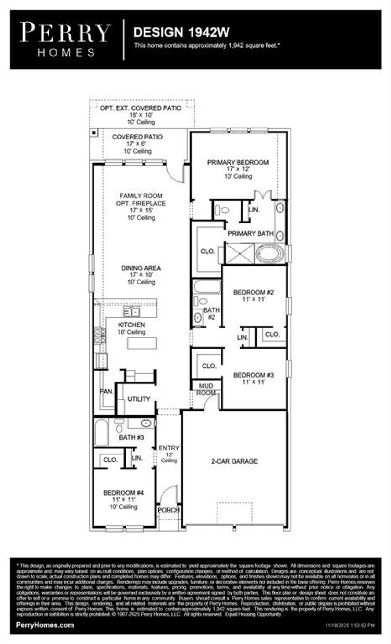2D floor plan layout of this home in Meraki, Forney, TX (Image 2).