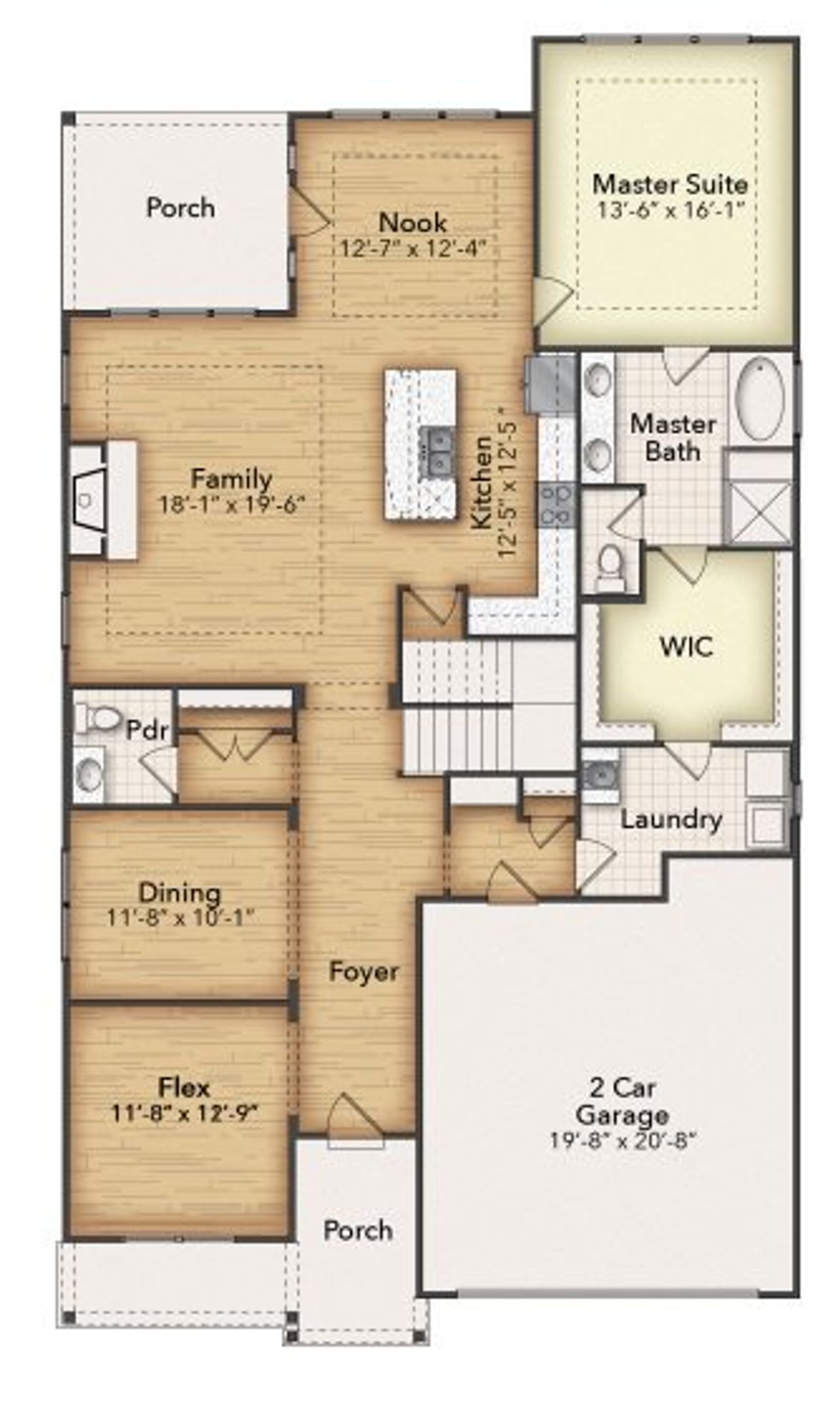 2D floor plan layout of this home in Morningstar, Aledo, TX (Image 2).