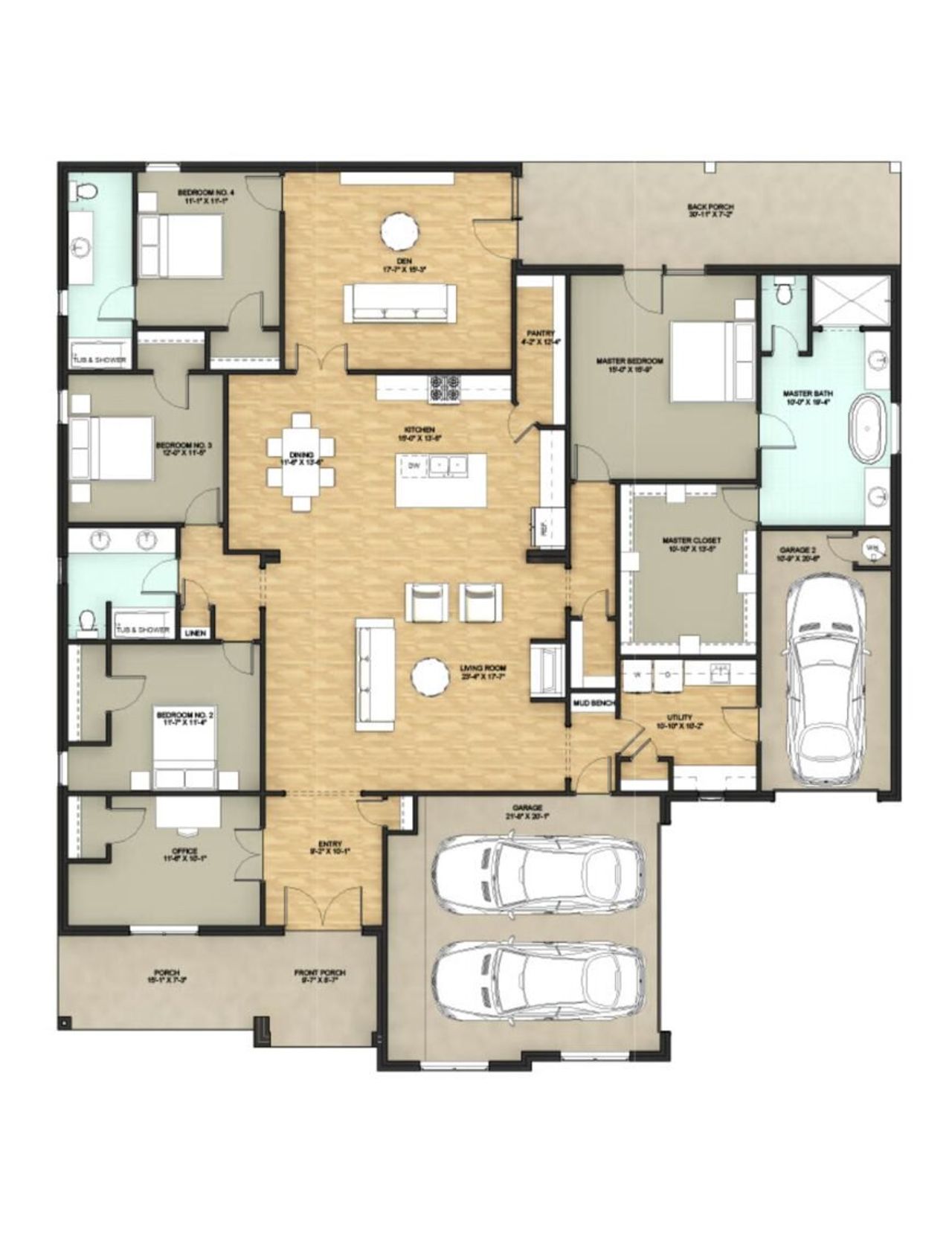 2D floor plan layout for the Pecos by DreamBuilt Homes in Lincoln Pointe, Van Alstyne, TX (Image 2). 2D floor plan layout for the Pecos by DreamBuilt Homes in Lincoln Pointe, Van Alstyne, TX (Image 2).
