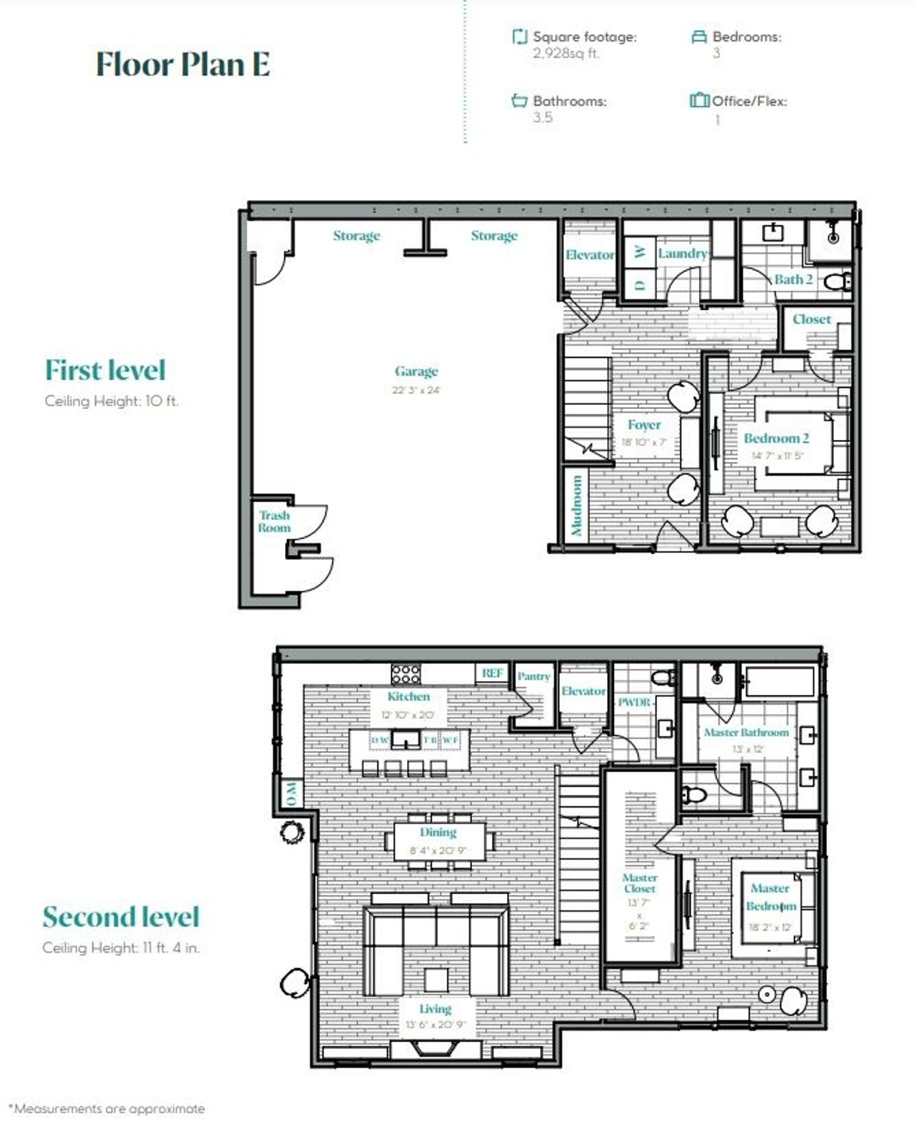 2D floor plan layout of this home in Westline, Austin, TX (Image 2).