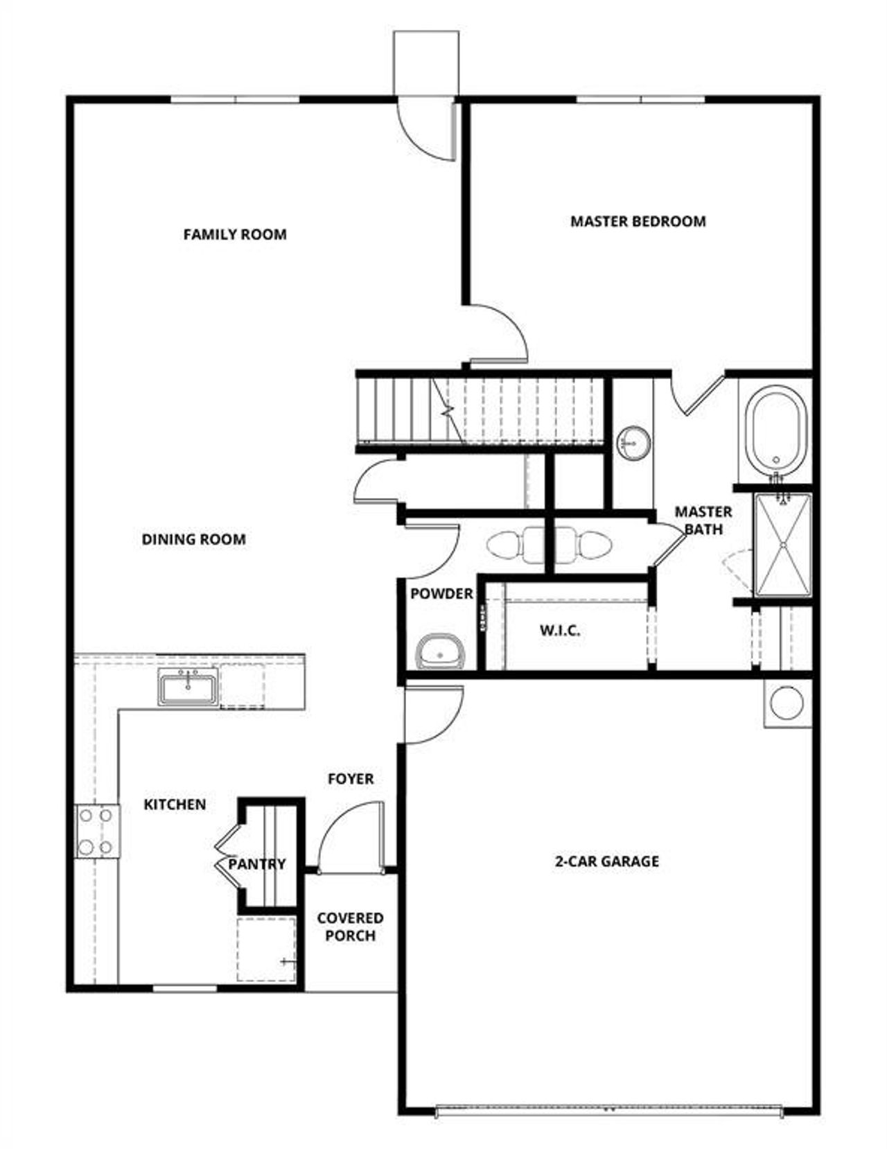 2D floor plan layout of this home in Southaven, Hutchins, TX (Image 2).