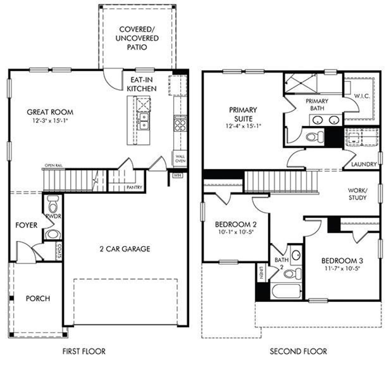 2D floor plan layout of this home in , Cumming, GA (Image 2).