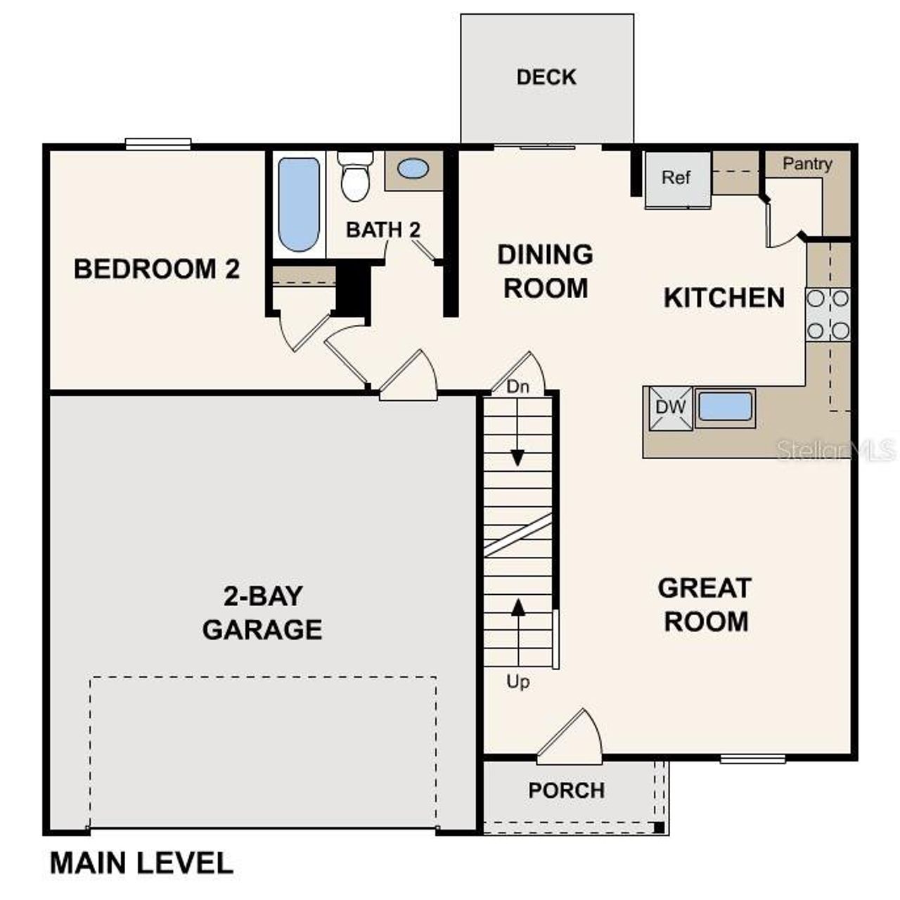 2D floor plan layout of this home in Baywood Hills, Alachua, FL (Image 2).