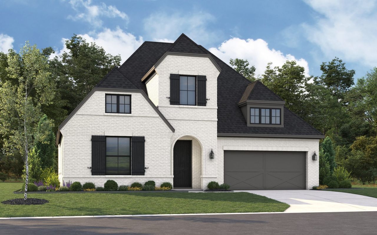 Representative exterior photo of a completed home built from the 4551 by Tradition Homes in Windsong Ranch, Prosper, TX (Image 2).