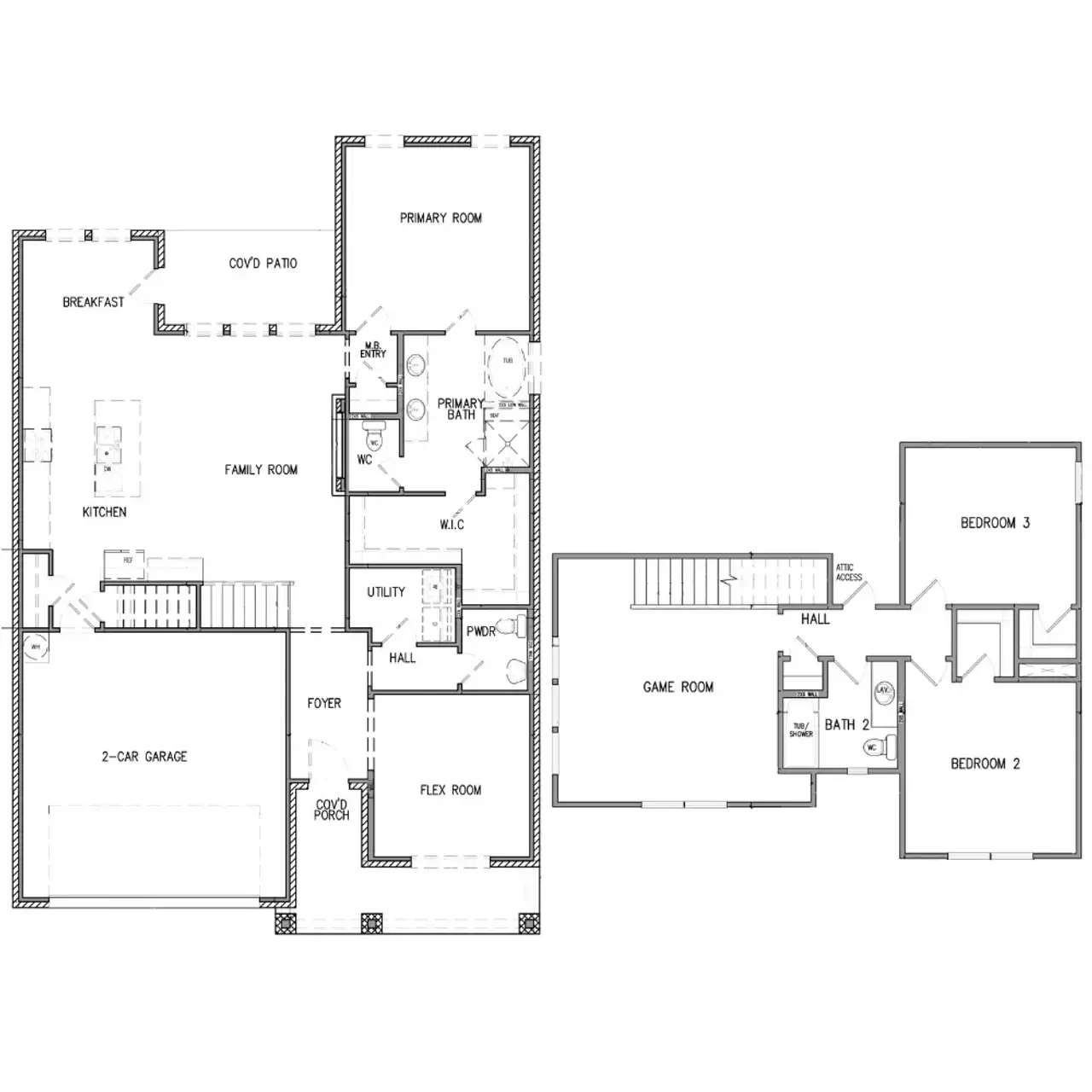 2D floor plan layout of this home in The Preserve, Sherman, TX (Image 2). 2D floor plan layout of this home in The Preserve, Sherman, TX (Image 2).