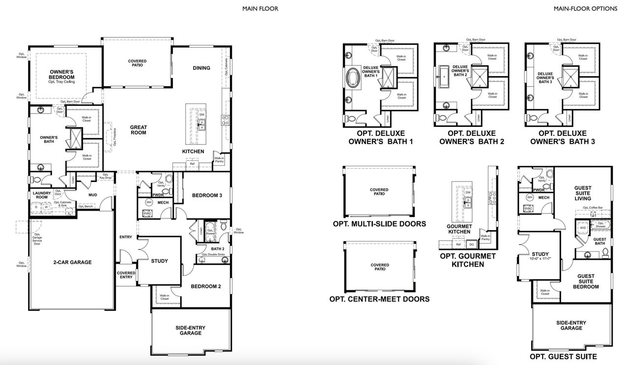 2D floor plan layout of this home in Light Sky Ranch, Queen Creek, AZ (Image 2).