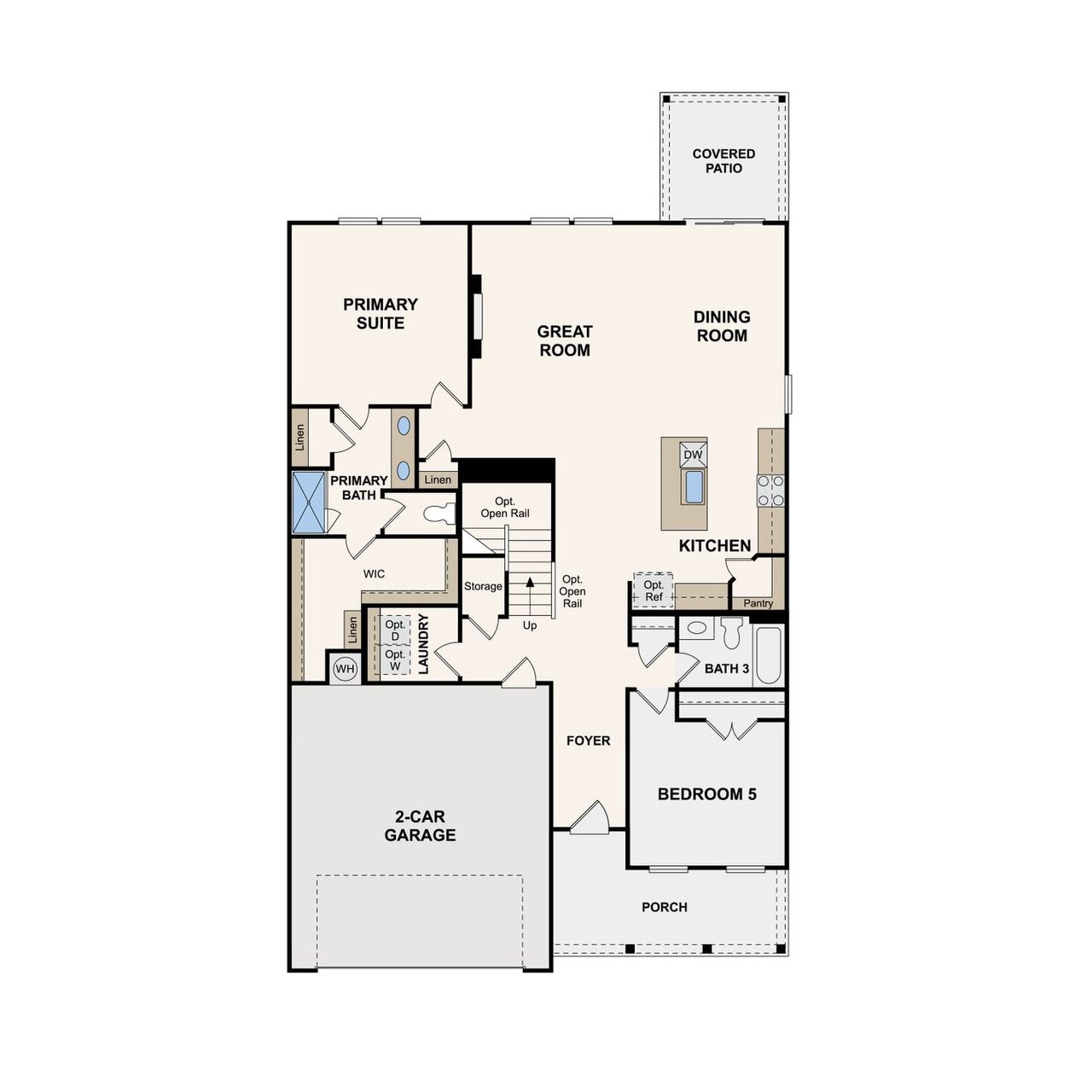 2D floor plan layout of this home in Martins Glen, Antioch, TN (Image 2).
