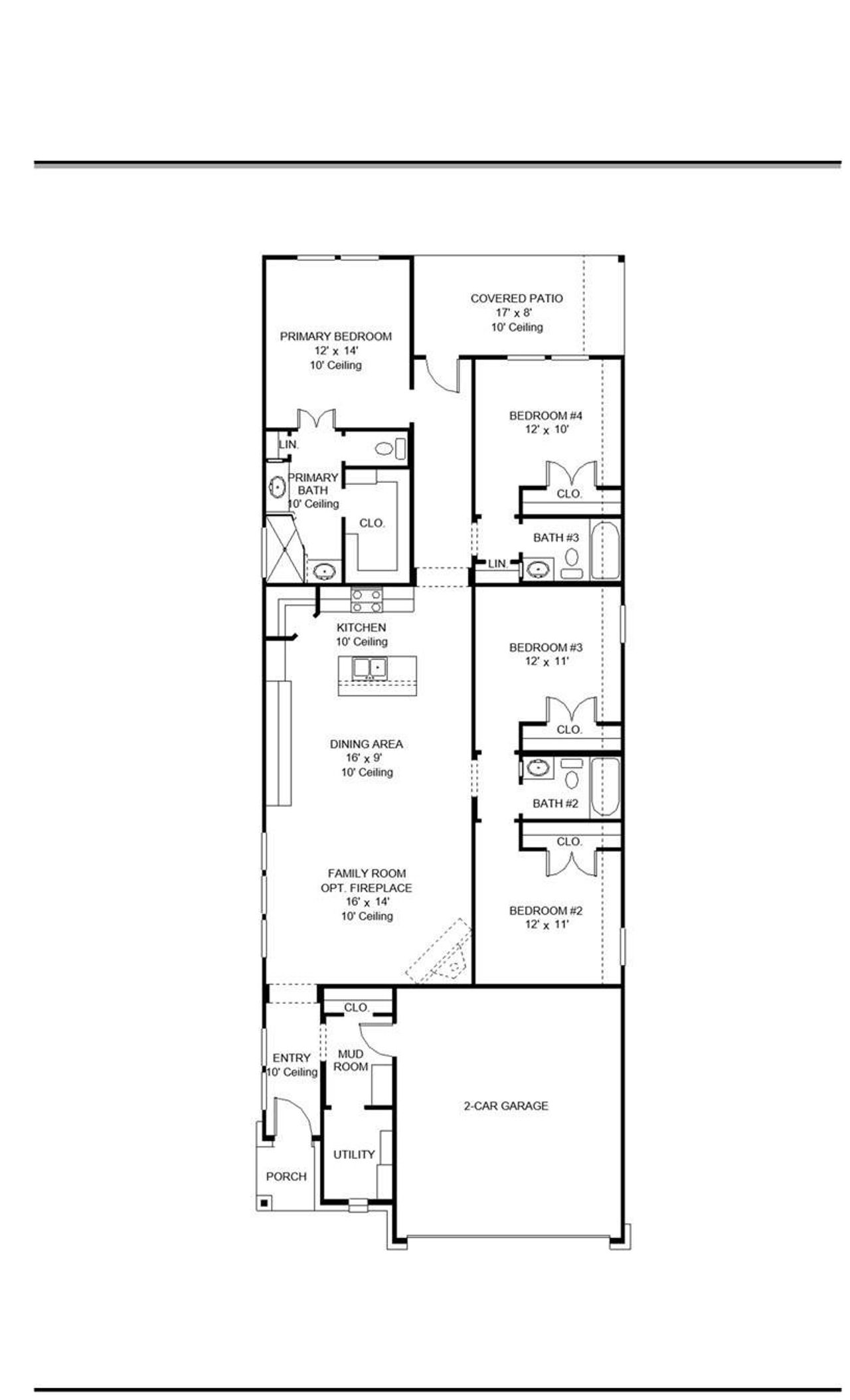 2D floor plan layout of this home in Brookewater, Rosenberg, TX (Image 2).