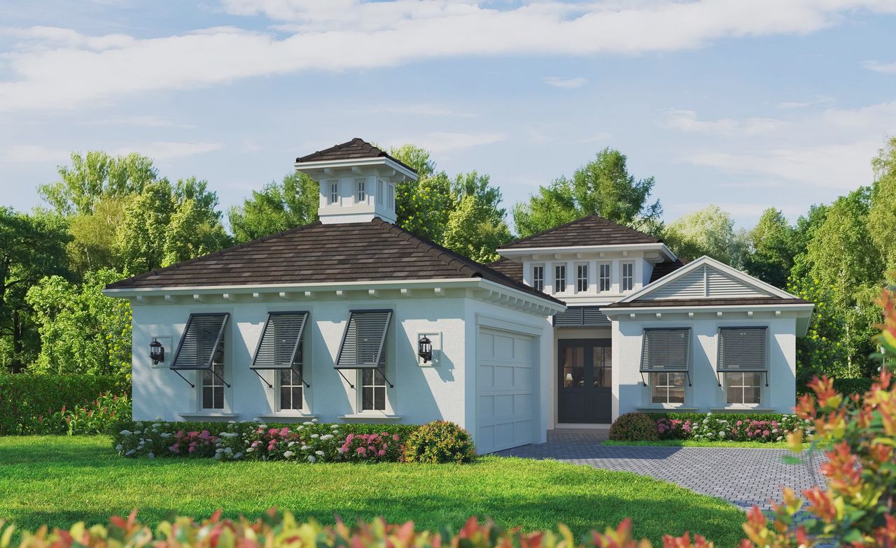 Representative exterior photo of a completed home built from the Avina by ICI Homes in The Conservatory at Hammock Beach, Palm Coast, FL (Image 2).