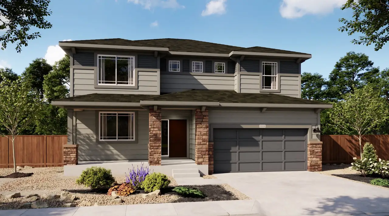 Representative exterior photo of a completed home built from the 4010 by Risewell Homes in Mead Crossing, Mead, CO (Image 2).