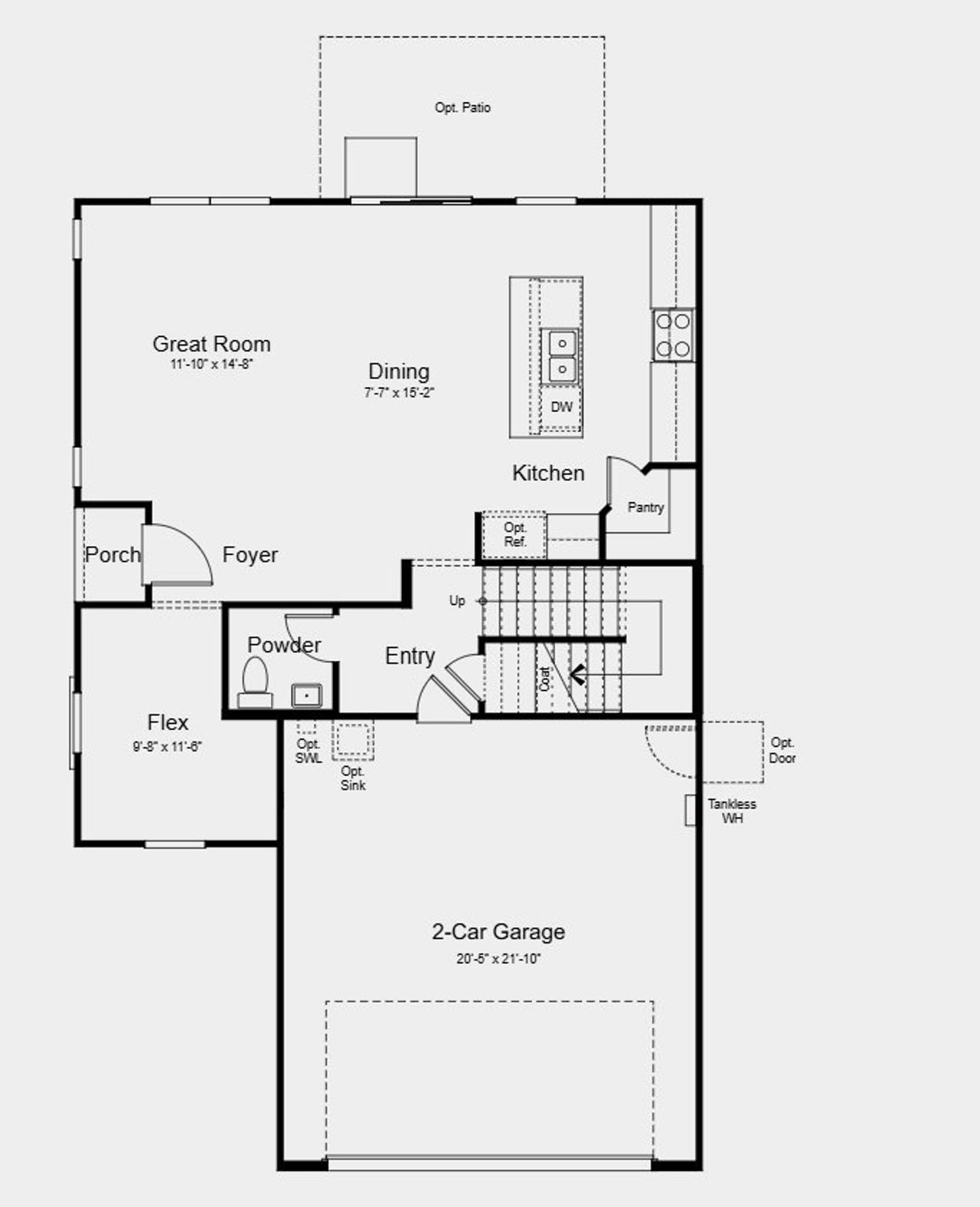 2D floor plan layout for the Arlington by Taylor Morrison in Artisan at Asante Vista Collection, Surprise, AZ (Image 2).