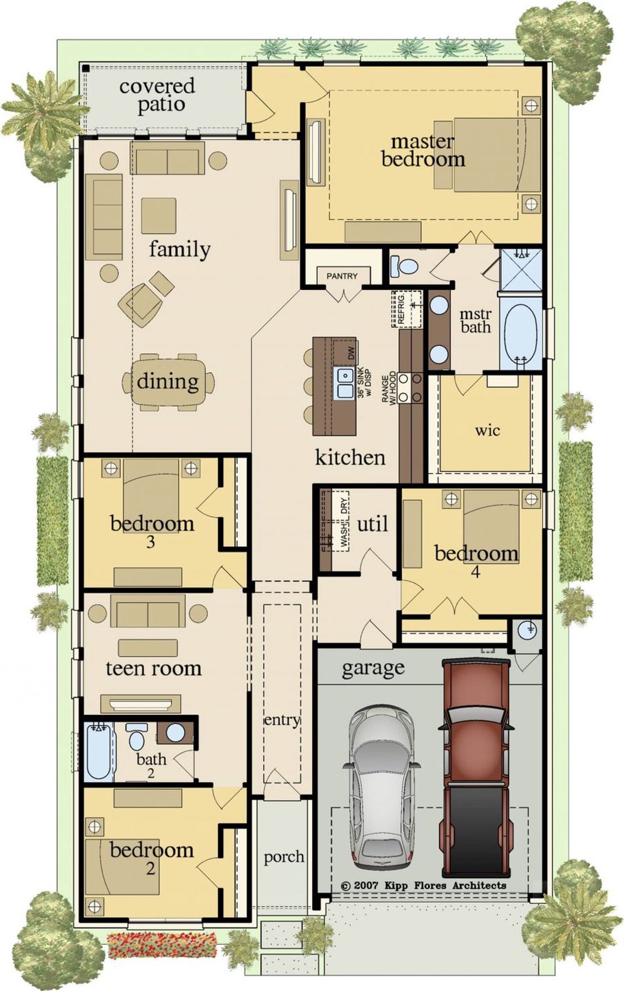 2D floor plan layout for the Hondo by Carothers Executive Homes in Eagle Heights, Salado, TX (Image 2).