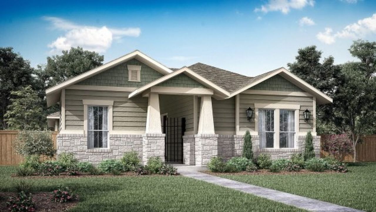 Representative exterior photo of a completed home built from the Catalina by Pacesetter Homes in Easton Park, Austin, TX (Image 2).